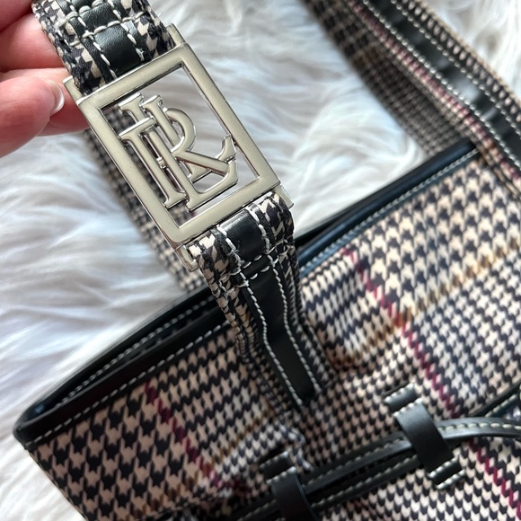 LAUREN RALPH LAUREN•plaid nylon tote bag EUC - Picture 3 of 8